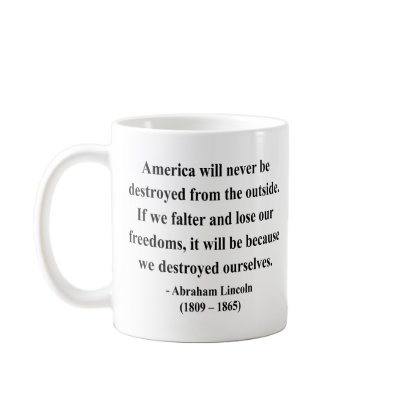 Abraham Lincoln Quote 1a Mugs by brainburst