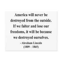 Abraham Lincoln Quote 1a Postcard