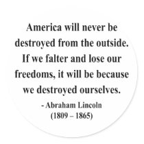 Abraham Lincoln Quote 1a stickers