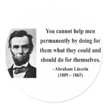 Abraham Lincoln Quote 4b Round Sticker