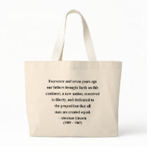Abraham Lincoln Quote 5a Canvas Bags