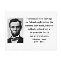 Abraham Lincoln Quote 5b Post Card