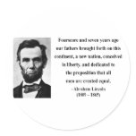 Abraham Lincoln Quote 5b Stickers