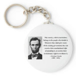 Abraham Lincoln Quote 9b Key Chains