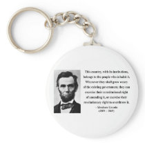 Abraham Lincoln Quote 9b Key Chains