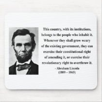 Abraham Lincoln Quote 9b Mousepad
