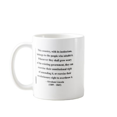 Abraham Lincoln Quote 9b Mugs by brainburst