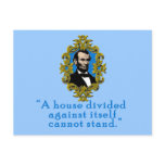 Abraham Lincoln Quote A House Divided Post Card