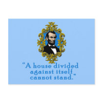 Abraham Lincoln Quote A House Divided Post Card