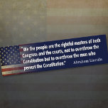Abraham Lincoln Quote Bumper Sticker bumper stickers