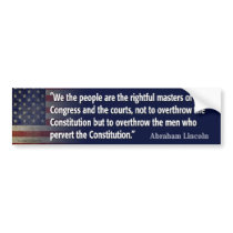 Abraham Lincoln Quote Bumper Sticker bumper stickers