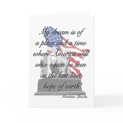 Abraham Lincoln quote card by patriotic_tshirts