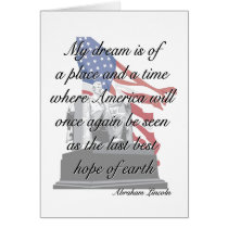 Abraham Lincoln quote card cards