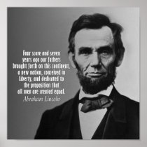 Abraham Lincoln Quote - Gettysburg Address Print