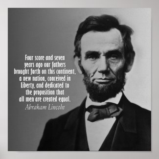 Abraham Lincoln Quote - Gettysburg Address print