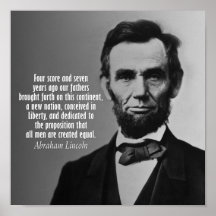 Abraham Lincoln Quote - Gettysburg Address Print