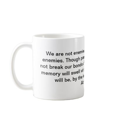 Abraham Lincoln quote Mug by violetpilot