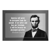 Abraham Lincoln Quote on America posters