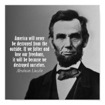 Abraham Lincoln Quote on Freedom posters