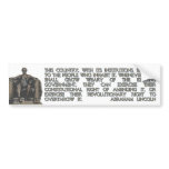 Abraham Lincoln Quote on our Revolutionary Right Bumper Sticker