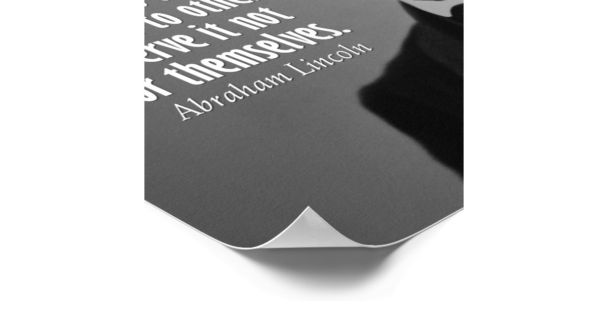 Abraham Lincoln Quote on Slavery Poster | Zazzle
