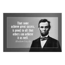 Abraham Lincoln Quote on Success posters