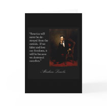 Abraham Lincoln Quote & Portrait Cards