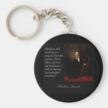 Abraham Lincoln Quote & Portrait keychains