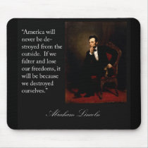 Abraham Lincoln Quote & Portrait Mousepad