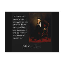 Abraham Lincoln Quote & Portrait Postcards