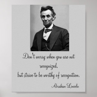 Abraham Lincoln Quote Posters | Zazzle