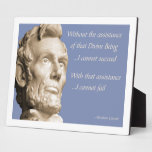 Abraham Lincoln Religion Plaques