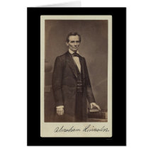 Abraham Lincoln Signed Card 1860