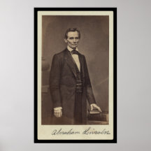 Abraham Lincoln Signed Card 1860 Posters