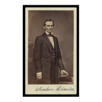 Abraham Lincoln Signed Card 1860 posters