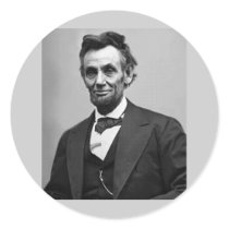 Abraham Lincoln Round Stickers