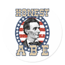Abraham Lincoln Round Sticker
