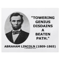 Abraham Lincoln Towering Genius Disdains Beaten flyers