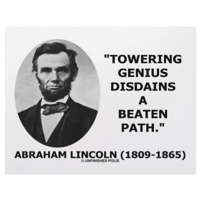 Abraham Lincoln Towering Genius Disdains Beaten Letterhead by unfinishedpolis