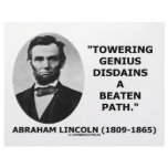 Abraham Lincoln Towering Genius Disdains Beaten Letterhead