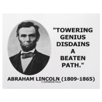 Abraham Lincoln Towering Genius Disdains Beaten Letterhead