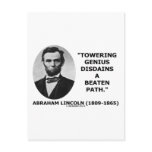Abraham Lincoln Towering Genius Disdains Beaten Postcards