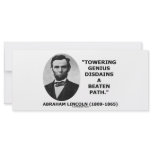 Abraham Lincoln Towering Genius Disdains Beaten Rack Card Design