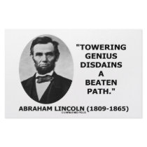 Abraham Lincoln Towering Genius Disdains Beaten stationery