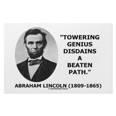Abraham Lincoln Towering Genius Disdains Beaten Customized Stationery by unfinishedpolis