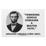 Abraham Lincoln Towering Genius Disdains Beaten stationery