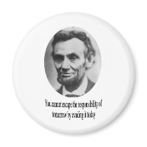 Abraham Lincoln with Quote Fridge Magnets