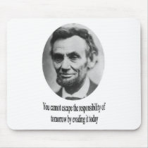 Abraham Lincoln with Quote Mousepads