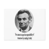 Abraham Lincoln with Quote Postcards
