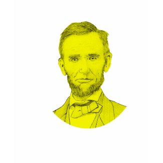 Abraham Lincoln -- Yellow Sketch shirt